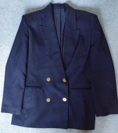 Image 1 of St Michael black women’s double-breasted suit jacket-size 14