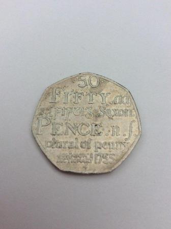 Image 1 of Rare Saxon Plural of Penny 50 pence coin
