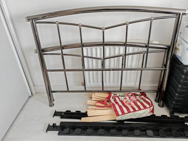 Image 1 of Metal Double Bed Frame in very good condition