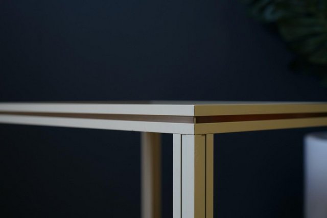 Image 8 of Mid Century Pierre Vandel Cream Aluminium Two-Tier Table