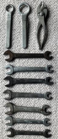 Image 1 of 10 PIECE HONDA KOWA RK VINTAGE TOOL KIT SPANNERS WRENCHES