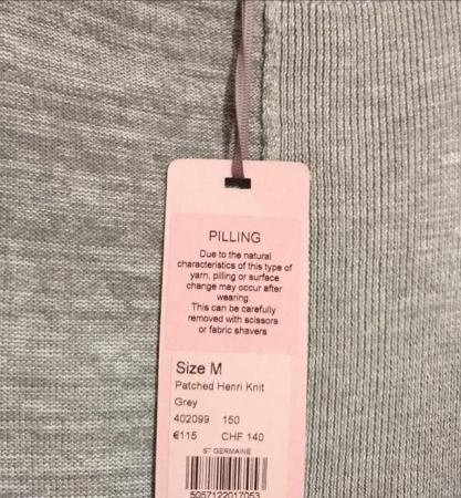 Image 3 of BNWT Phase Eight Patched Henri Knit Size Medium Grey