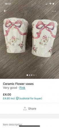 Image 1 of Beautiful Ceramic vases x2