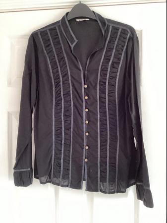 Image 1 of M and Co Ladies Black Dressy blouse size 16