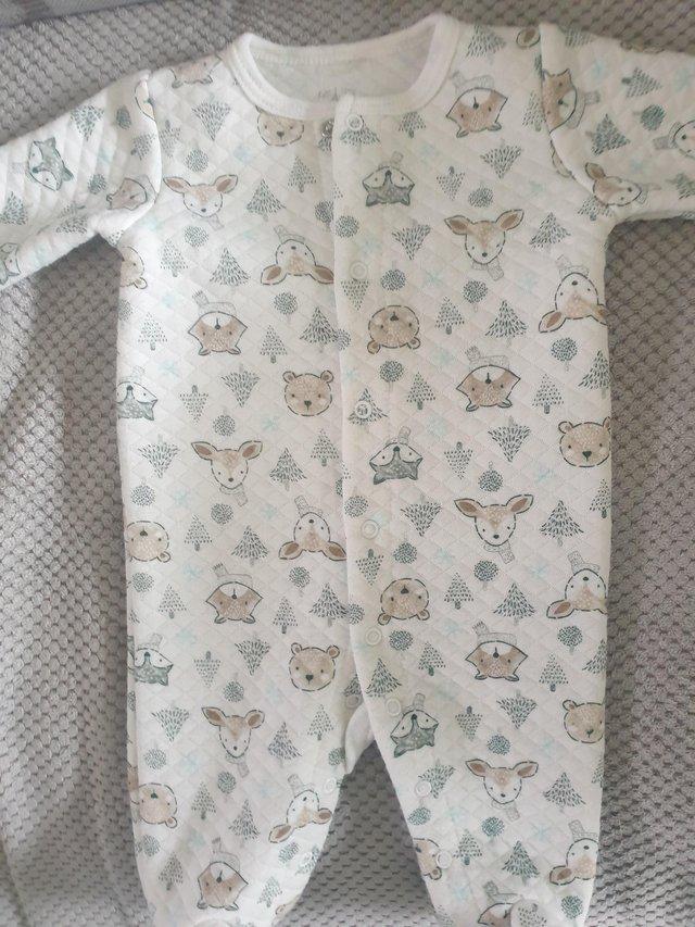 Preview of the first image of Le top bebe girls romper suit.