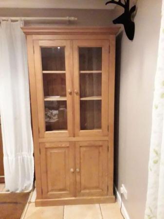 Image 3 of Mottisfont Solid Pine Display Cabinet in lovely condition