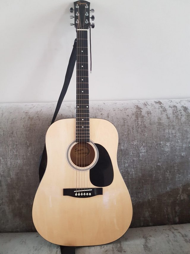 Preview of the first image of Squire fender acoustic guitar.