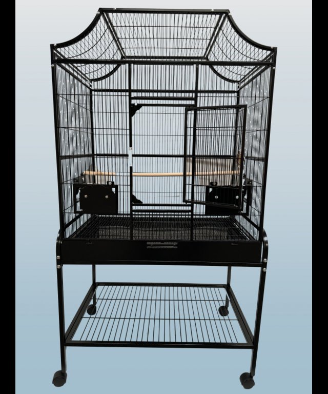 Preview of the first image of Parrot-Supplies Tampa Parrot Cage With Stand Black.