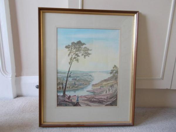 Image 1 of Watercolour original framed and glazed , Pastoral Landscape