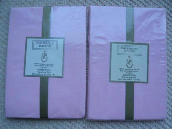 Image 1 of Pillowcases - pair, pink, brand new