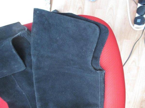 Image 2 of VINTAGE BLACK LEATHER SUEDE OVER THE KNEE BOOTS
