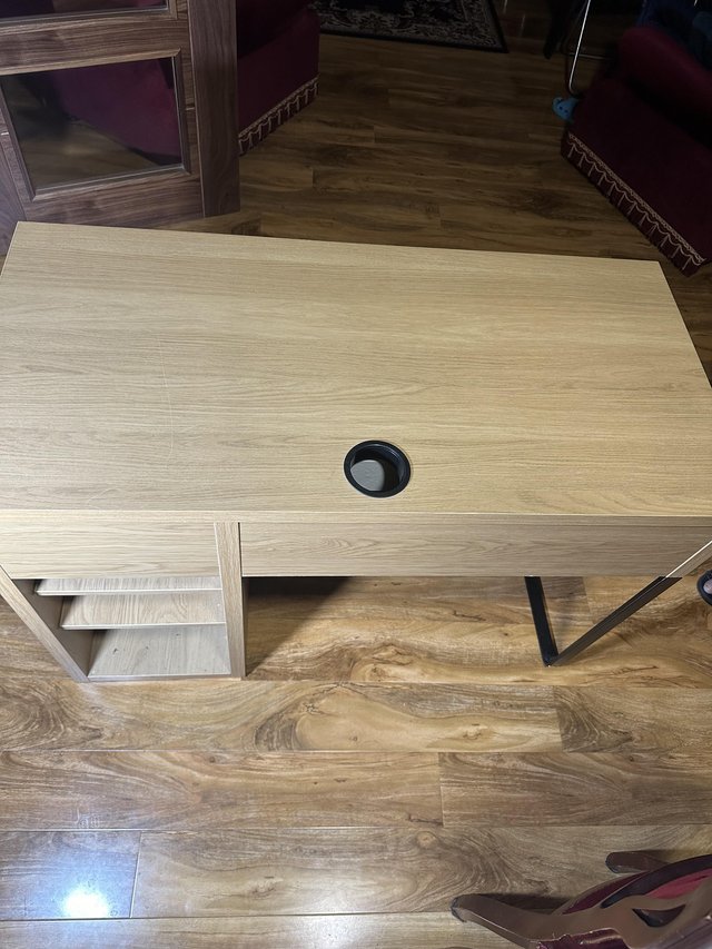 Preview of the first image of IKEA Mickie Desk Oak (Price negotiable).