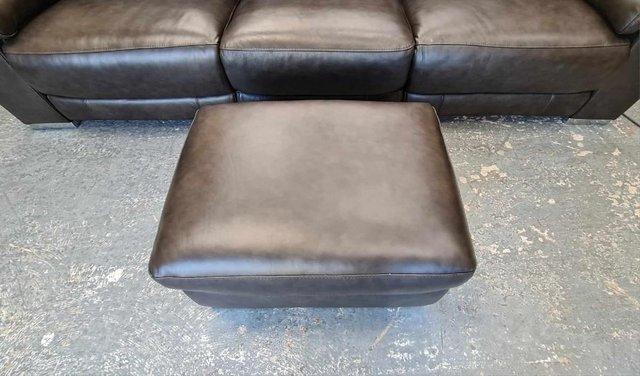 Image 13 of Laurence Metz black coffee electric recliner 4 seater sofa