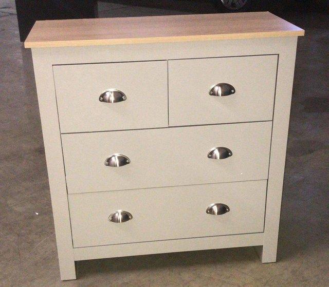 Preview of the first image of GREY LANCASTER 2+2 CHEST OF DRAWERS.