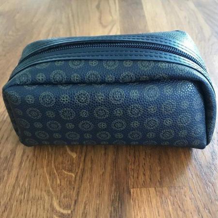 Image 1 of Navy blue zipped case, bag - for make-up, pencils, etc.