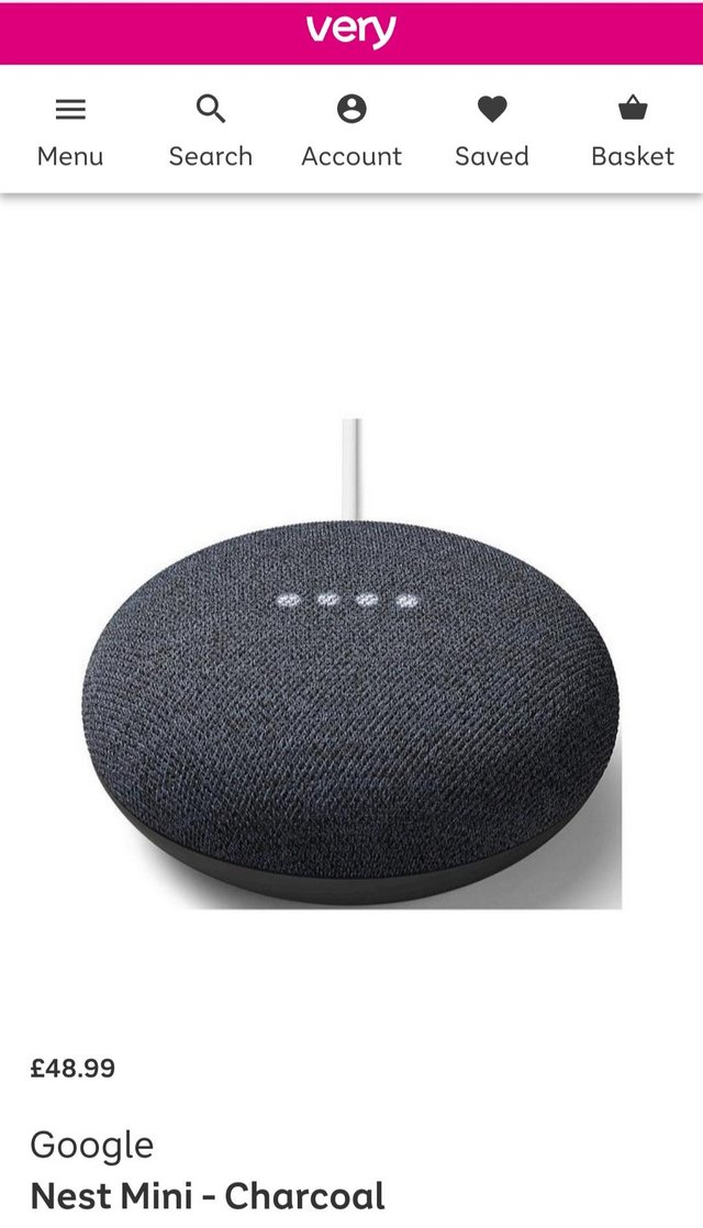 Preview of the first image of Google nest in charcoal.