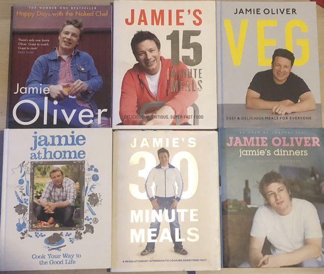 Preview of the first image of Jamie Oliver - collection of 6 cookbooks.