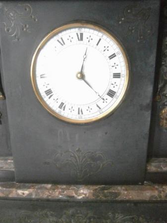 Image 2 of Huge Victorian slate mantle clock converted to quartz