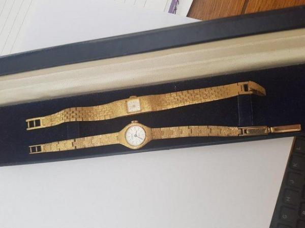 Image 1 of 2 ladies wrist watches in stainless steel in gold colour