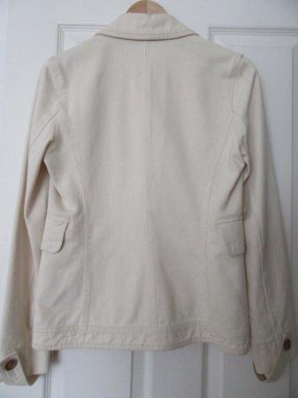 Image 1 of BURBERRY LADIES CREAM JACKET SIZE 10/38 - DOUBLE BREASTED
