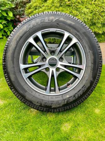 Image 1 of Bailey Diamond Cut 15" Alloy Wheel + Tyre