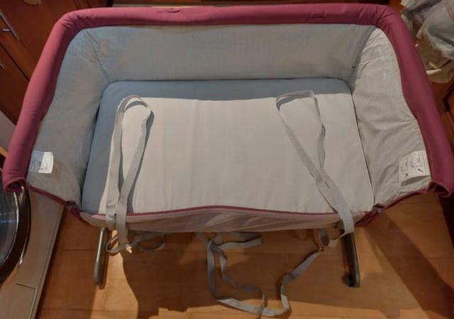 Image 3 of Chicco Next2Me Bed-side Crib Fuchsia Travel Cot From Birth
