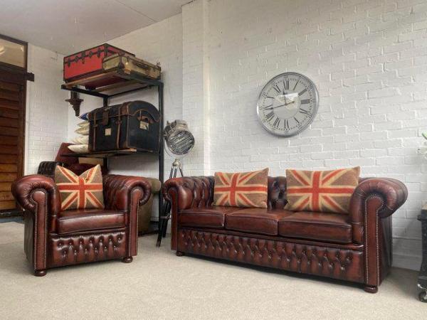 Image 5 of Stunning club Chesterfield armchair. Can deliver.