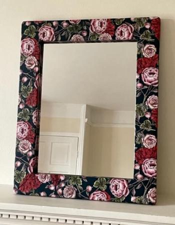 Image 1 of Decoupaged Mirror - Solid Wood