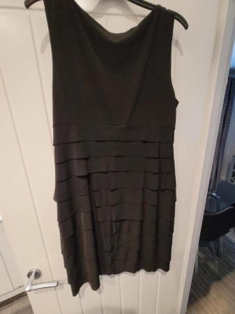 Image 3 of Black ruffle layer Wallis dress, size 14