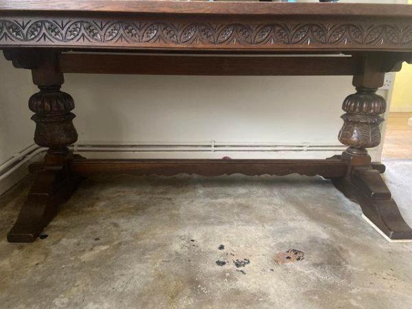 Image 1 of Antique oak dinning table ....