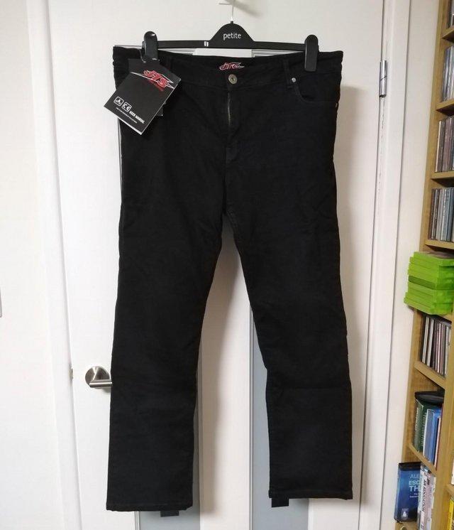 Preview of the first image of Ladies JTS motorcycle jeans....