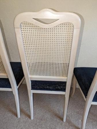 Image 16 of 6 Retro Vintage Dining Chairs With Rattan Backs