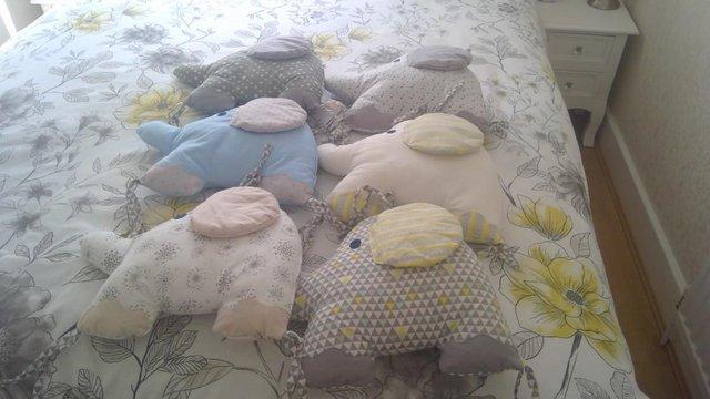 Image 2 of 6pcs Baby Elephant Crib Bumper Baby Bedding Set