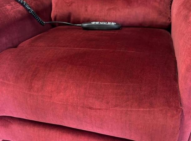 Image 8 of PRIDE ELECTRIC RISER RECLINER DUAL MOTOR RED CHAIR DELIVERY