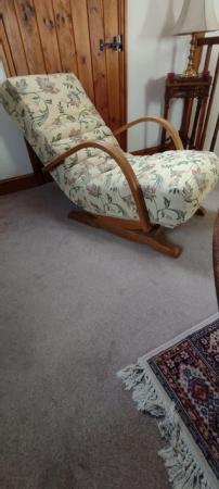 Image 2 of Post-war (1940's) upholstered rocking chair