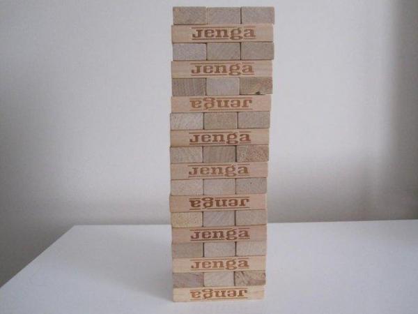 Image 2 of Jenga MB game with wooden blocks