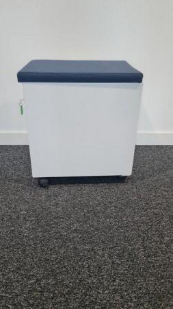 Image 4 of Office contrast white/coloured gloss 3 under desk drawers