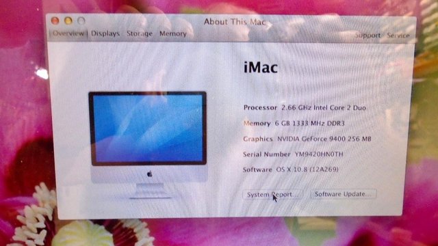Preview of the first image of 24" Inch iMAC Computer Mountain Lion etc.