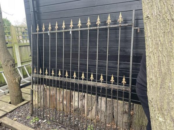 Image 2 of Double heavy wrought iron gates