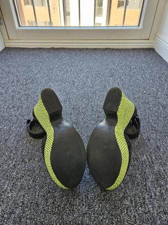 Image 3 of Black/Green Asos Wedge Heels