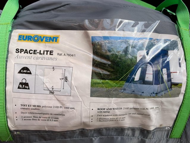 Preview of the first image of Eurovent Caravan porch awning.