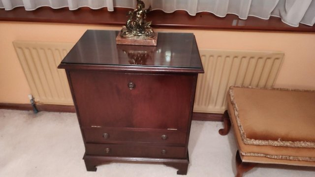 Image 1 of Vintage Vinyl Storage Cabinet and turntable stand