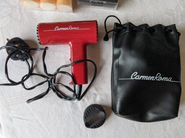 Image 2 of Carmen Roma Travel Hair Dryer + Hair Rollers