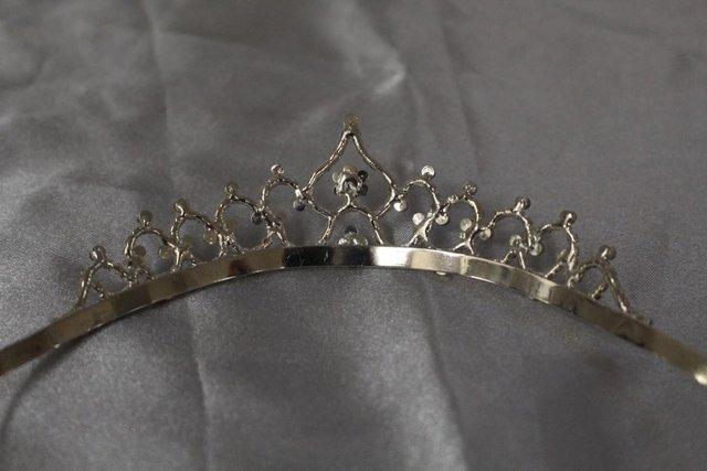 Image 2 of Silver plated rhinestone tiara