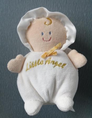 Image 3 of A Small Angel Baby Soft Toy and Rattle Combined.