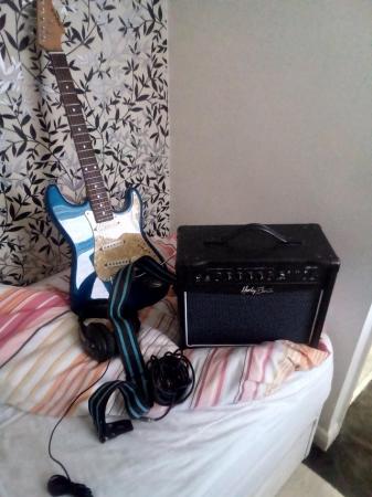 Image 3 of Aria guitar and amplifier.