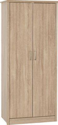 Preview of the first image of Lisbon 2 door wardrobe in light oak veneer.