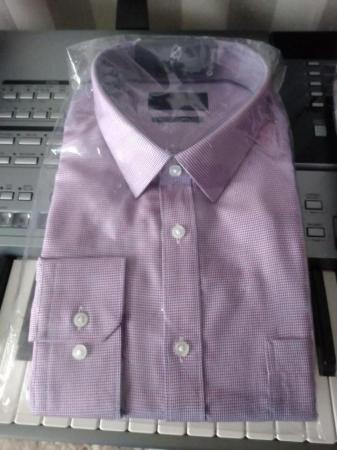 Image 1 of New purple shirt M&S 17:5 Collar