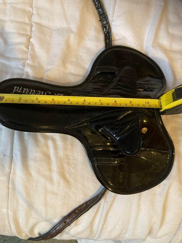Preview of the first image of Italian made Lightweight horse  racing saddle.