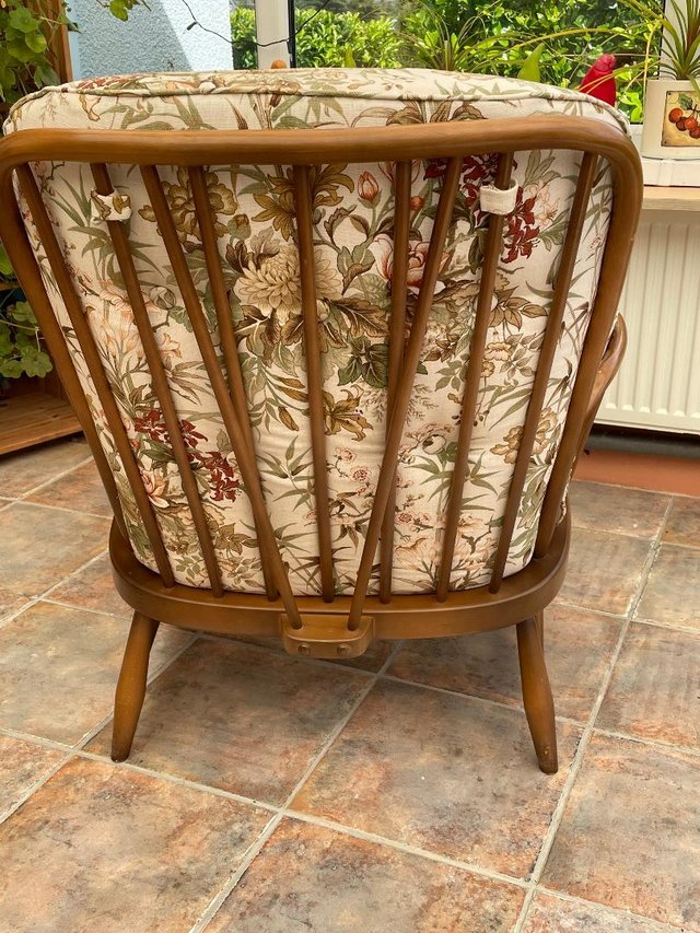 Preview of the first image of Vintage Ercol Jubilee Armchair with original cushions..